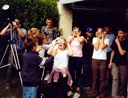 Beobachtung Venunstransit 8.6.2004 mit Schutzbrille